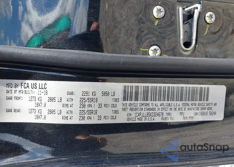 2019 Jeep Cherokee Altitude Fwd z USA, uszkodzony, nr VIN 1C4PJLLB5KD324678